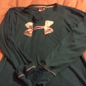 Long sleeve, waffle knit under armour shirt